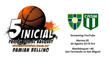 EN VIVO: +46 B de FeBAMBA, San Fernando vs San Miguel